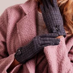Stylish Grey Gloves - new/with tags