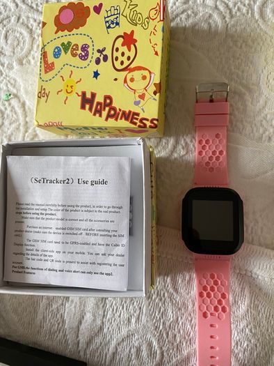 Pink smart watch