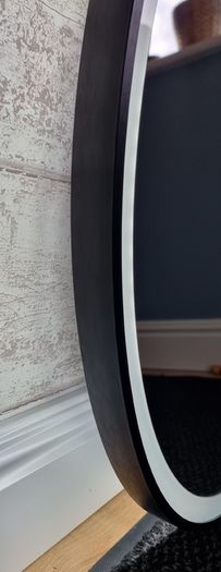 LED Bathroom Mirror Black Frame Demister