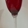 Vintage 6 crystal ruby red wine  glasses Image 5