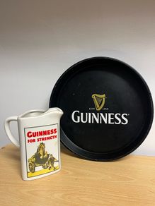 Guinness water jug and tray