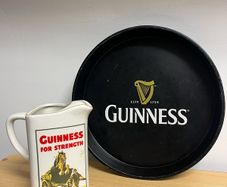 Guinness water jug and tray