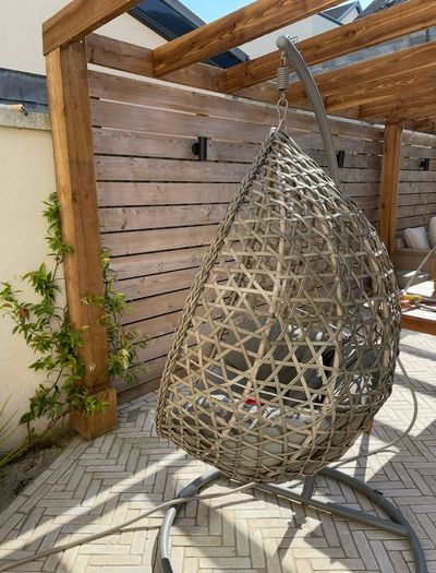 egg chair - not used much, the orchard