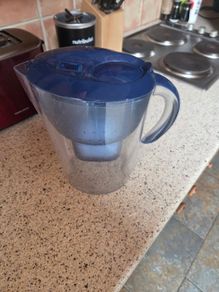 BRITA Marella XL Water Filter Jug Blue (3.5L) incl. 2x MAXTRA PRO Pure Performance cartridge - large-volume jug with digital LTI
