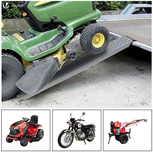 Loading Ramps, 2 Steel Ramps Heavy Duty for Van, Lawnmower, ATV, Quad Motorcycle, 400 kg Max Loading, 135 x 23 cm