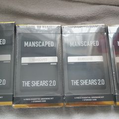 Manscaped Shears 2.0 Stainless Steel 4-Piece Nail Kit, Luxury Grooming Travel Set Case