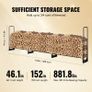 12.7FT Outdoor Firewood Rack with Cover, 152x14.2x46.1in,Heavy Duty Firewood Holder & 600D Oxford Waterproof Cover for Fireplace, Patio, Indoor/Outdoor Log Storage Rack for 3/4 Cord of Firewood Image 2