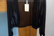 Black long sleeved cardigan