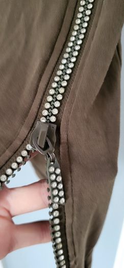 Unsigned STAR bling zip mini dress Sz S (Fit 8-10 UK)