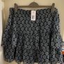 Matalan Papaya Navy Blue and White Vintage Patterned Skirt Image 2