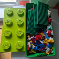 Vintage Lego 1kg and Storage box