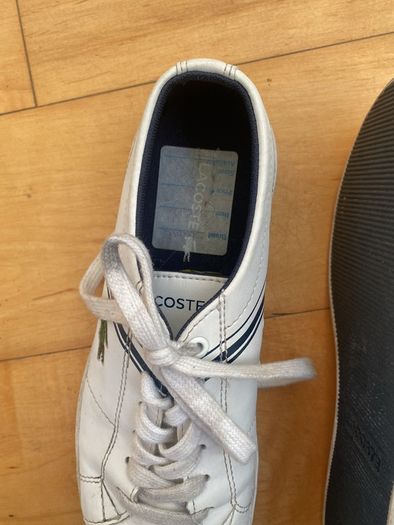 Lacoste kids white sneakers  UK 3 35.5