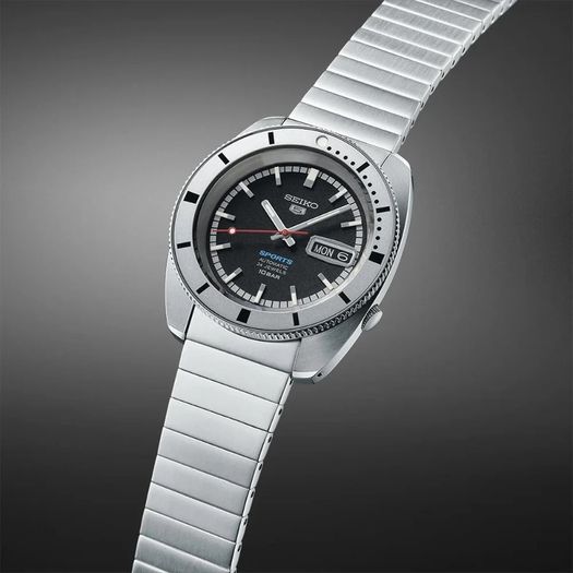 Seiko 5 Sports 'Pepper Black' 1968 Recreation Watch SRPL03K1
