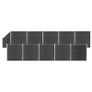 WPC Fence Set 8 Square + 1 Slanted 1484x186 cm Grey Image 9