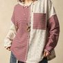 Bohemela Colorblock Patchwork Striped Top Sweatshirt Size UK 14 Image 7