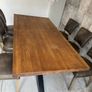 Dining table on the chair,  chandelier light Image 2