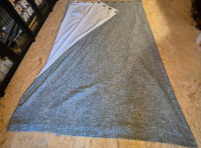 Light Grey Blackout Ready Made Eyelet Curtains