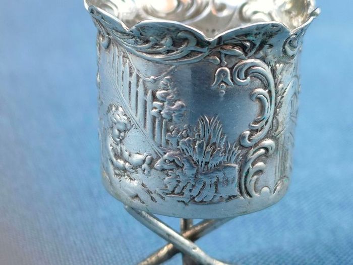 Miniature 19th century 800 silver chalice