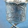 Miniature 19th century 800 silver chalice Image 8