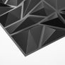 3D Wall Panels for Interior Decor, Modern Diamond Textured Accent Paneling for Gaming Living Room TV Background, 12 x 12 Inch Black 33 pack Image 2