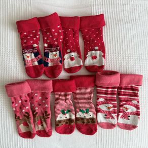 5pairs Next Christmas socks 6-8.6