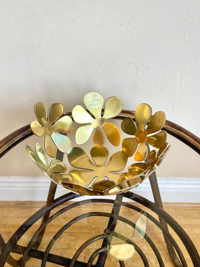 Vintage Ikea Brass Stockholm Fruit Bowl, Monica Mulder, Scandinavian