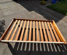 Single size, solid wood bed frame