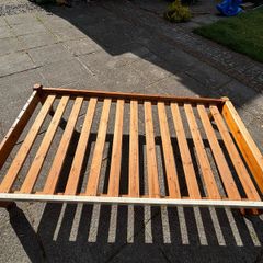 Single size, solid wood bed frame