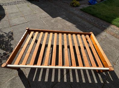 Single size, solid wood bed frame