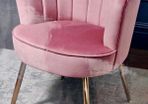 Hannah Velvet Shell Chair - Blush (Brand New & Boxed