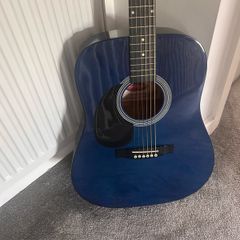 Stagg blue left-handed guitar