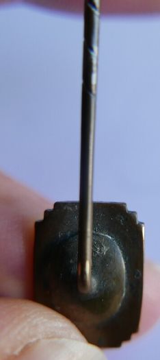 Victorian Gold Metal Antique Stick Pin with Gold Plated  Flower