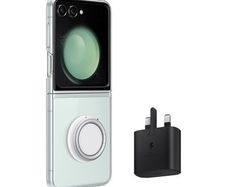 Original Samsung Starter Pack: Clear Gadget Case & Super Fast 25W Charger - For Samsung Galaxy Z Flip5