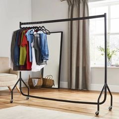 NEW 6ft Heavy Duty Clothes Rail Home Shop Garment Hanging Display Stand Rack