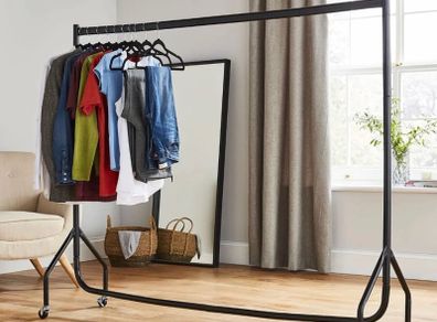 NEW 6ft Heavy Duty Clothes Rail Home Shop Garment Hanging Display Stand Rack