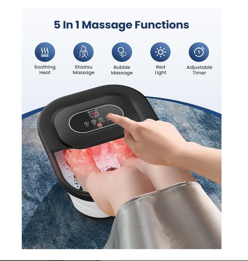 COMFIER Heated Foot Spa Massager, Foot Bath with Vibration