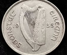 [#2114] - Ireland 1935 | Irish 2s | Irish Florin | Salmon | KM.7