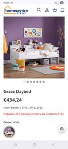 Day bed single white priced to sell