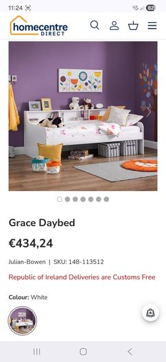Day bed single white priced to sell