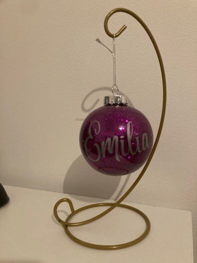 Personalised glitter bauble
