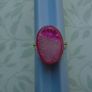Druzy Agate  ring, Pink Agate ring, Gemstone ring, Jewellery Image 5