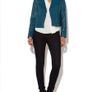 AS NEW - Mary Portas Aqua Marine soft genuine leather jacket Image 3
