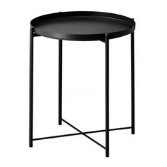 2 x Gladom black tray tables