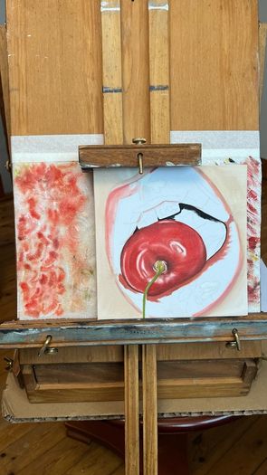 Original oil painting on canvas board