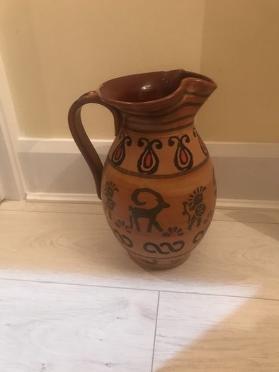 Earthenware decorative jug