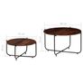 Coffee Table Set 2 Pieces Solid Acacia Wood 60x35 cm Image 3