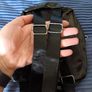 Halloween Small Black Faux Leather Scream Ghostface Style Backpack. Image 7