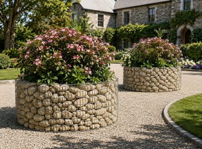 4 x Round Gabions (90x40) FREE Delivery