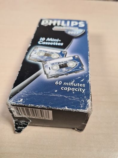 PHILIPS 0007 audio mini cassettes executive tape 60 min dictation tapes x 10 Blank dictaphone
