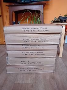 100kg Rubber Bumper Plate Package